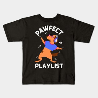 Pawfect Playlist Kids T-Shirt